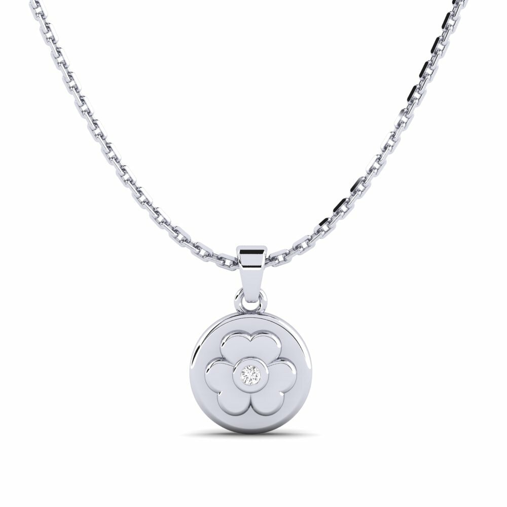 14k Oro Blanco Colgante para Niño Napau