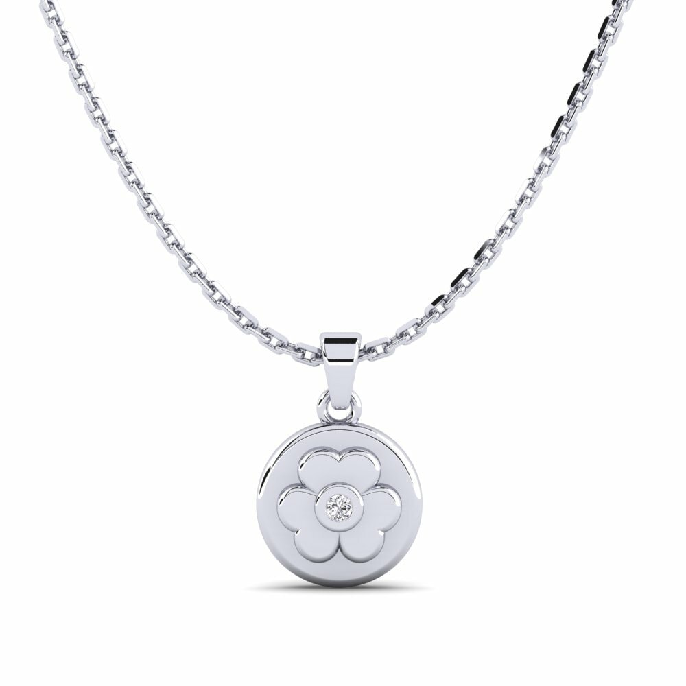 14k White Gold Kid's Pendant Napau