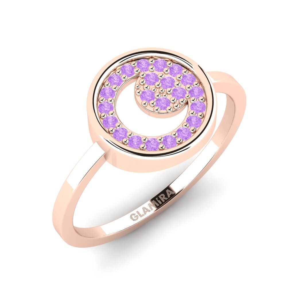14ct Rose Gold Amethyst Ring Narcissuse Mother