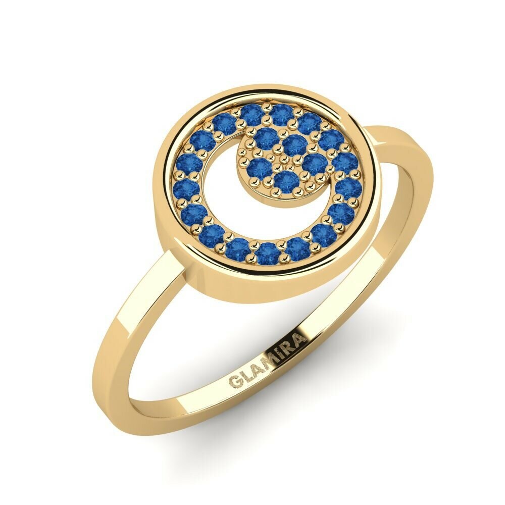 Circonita Azul Oscuro Anillo Narcissuse Mother