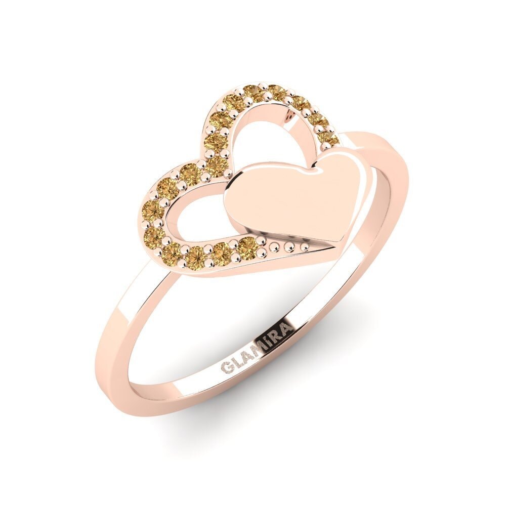 14ct Rose Gold Brown Diamond Ring Neriund Mother
