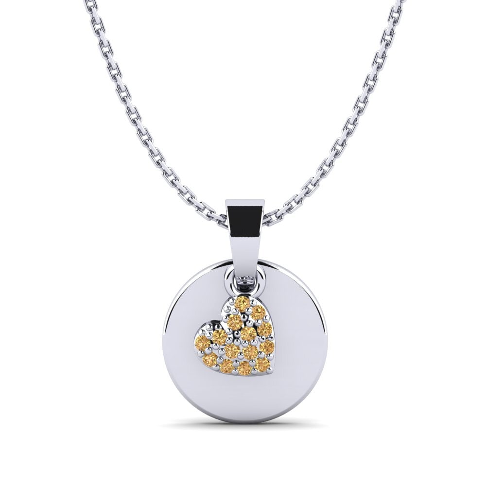 Paladio 950 Diamante Marrón Colgante Parella Daughter