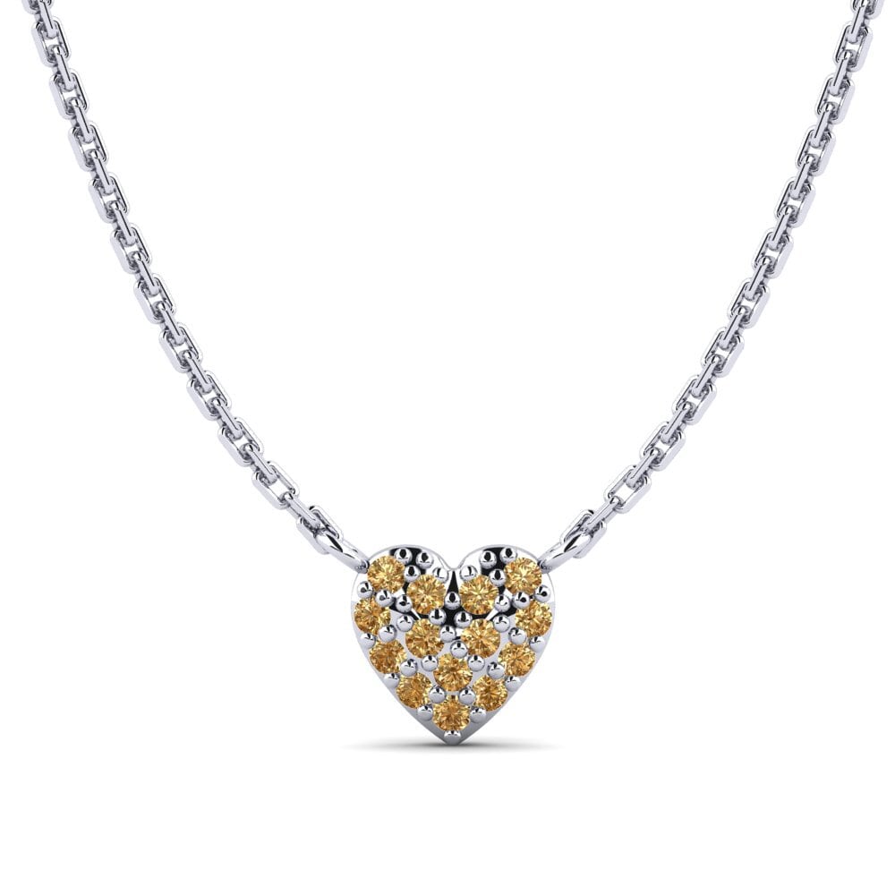 Paladio 950 Diamante Marrón Collar Sinloe Daughter