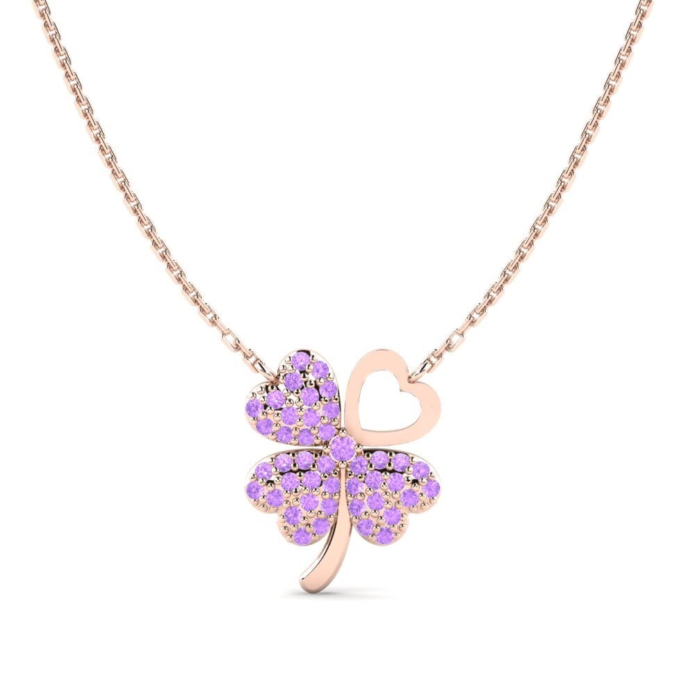 14ct Rose Gold Amethyst Women's Necklace Sinloe Mother