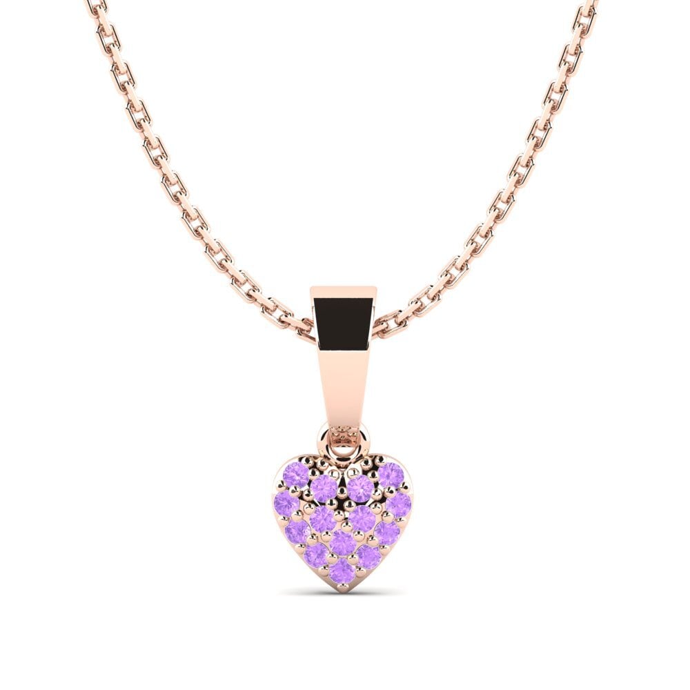 14ct Rose Gold Amethyst Pendant Stanhopea Daughter