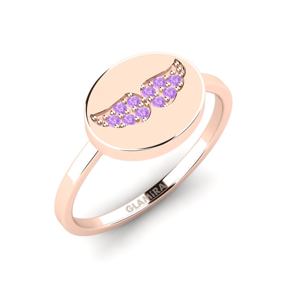 14ct Rose Gold Amethyst Ring Tsutroy Mother