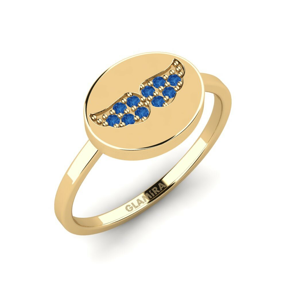 Circonita Azul Oscuro Anillo Tsutroy Mother