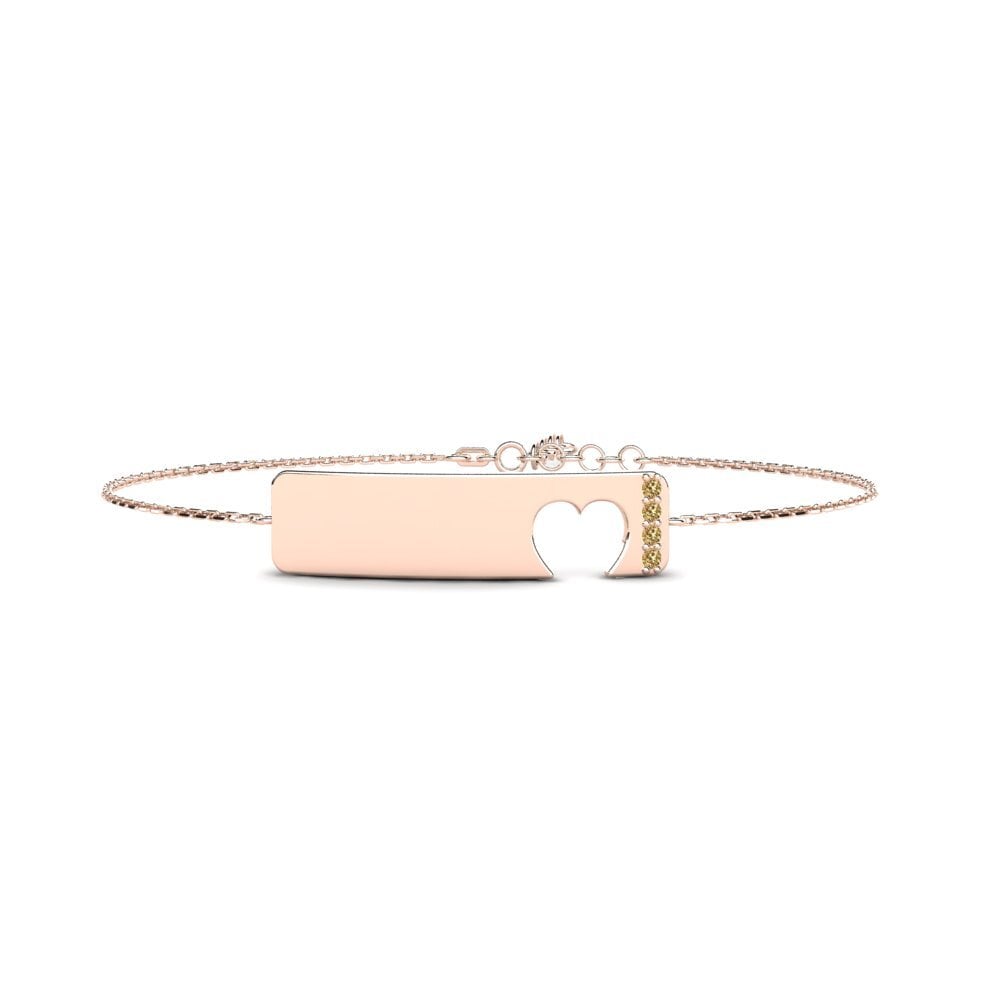 14ct Rose Gold Brown Diamond Women's Bracelet Ahuifuru Mother