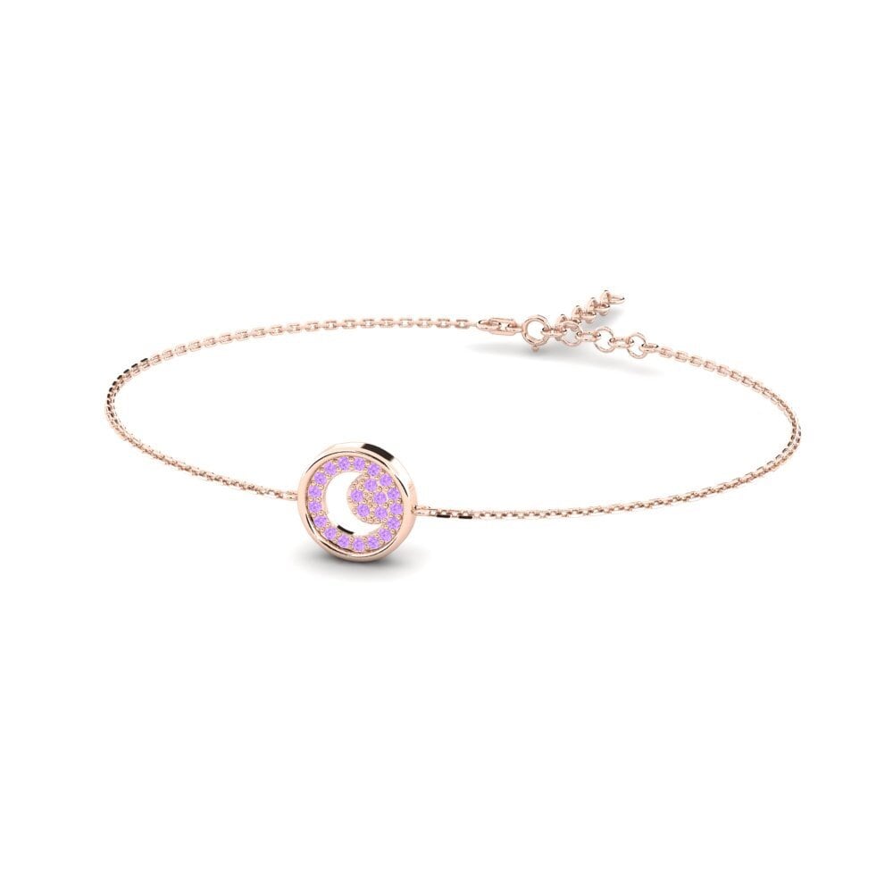 14ct Rose Gold Amethyst Women's Bracelet Alyssum Mother