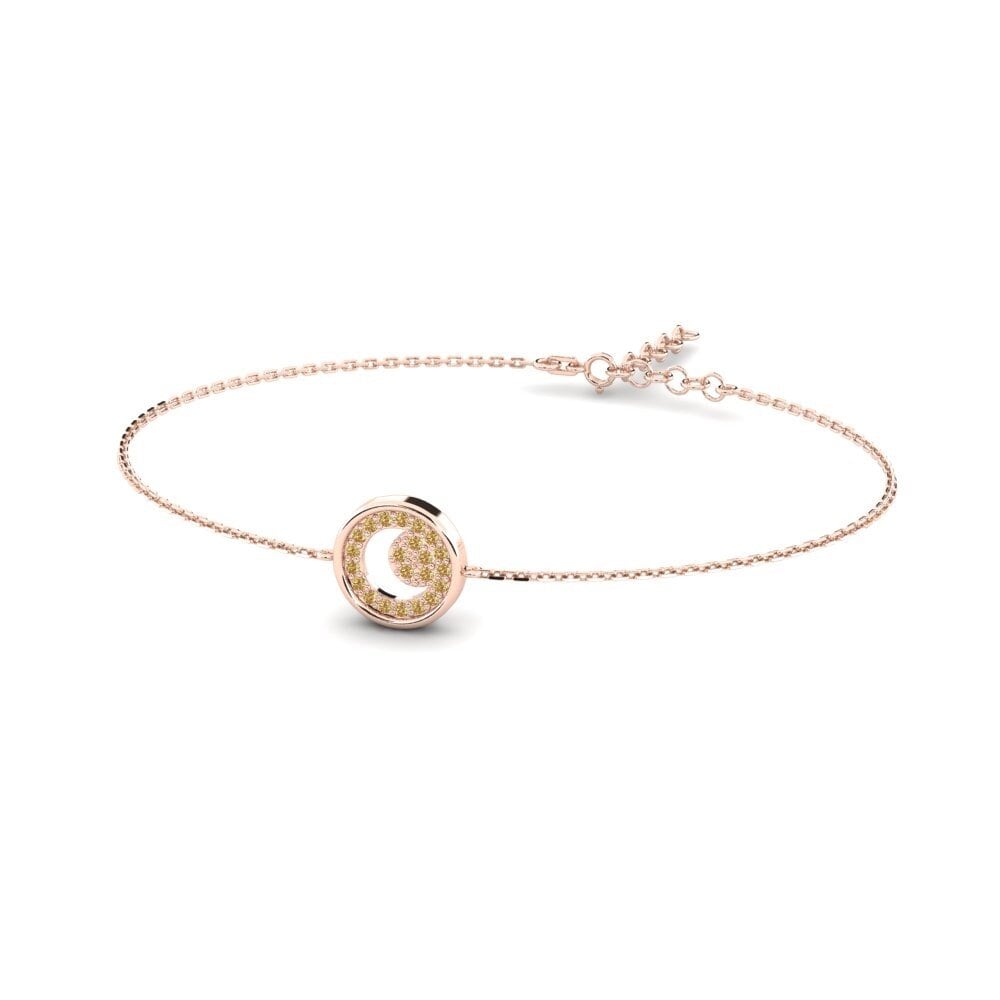 14ct Rose Gold Brown Diamond Women's Bracelet Alyssum Mother