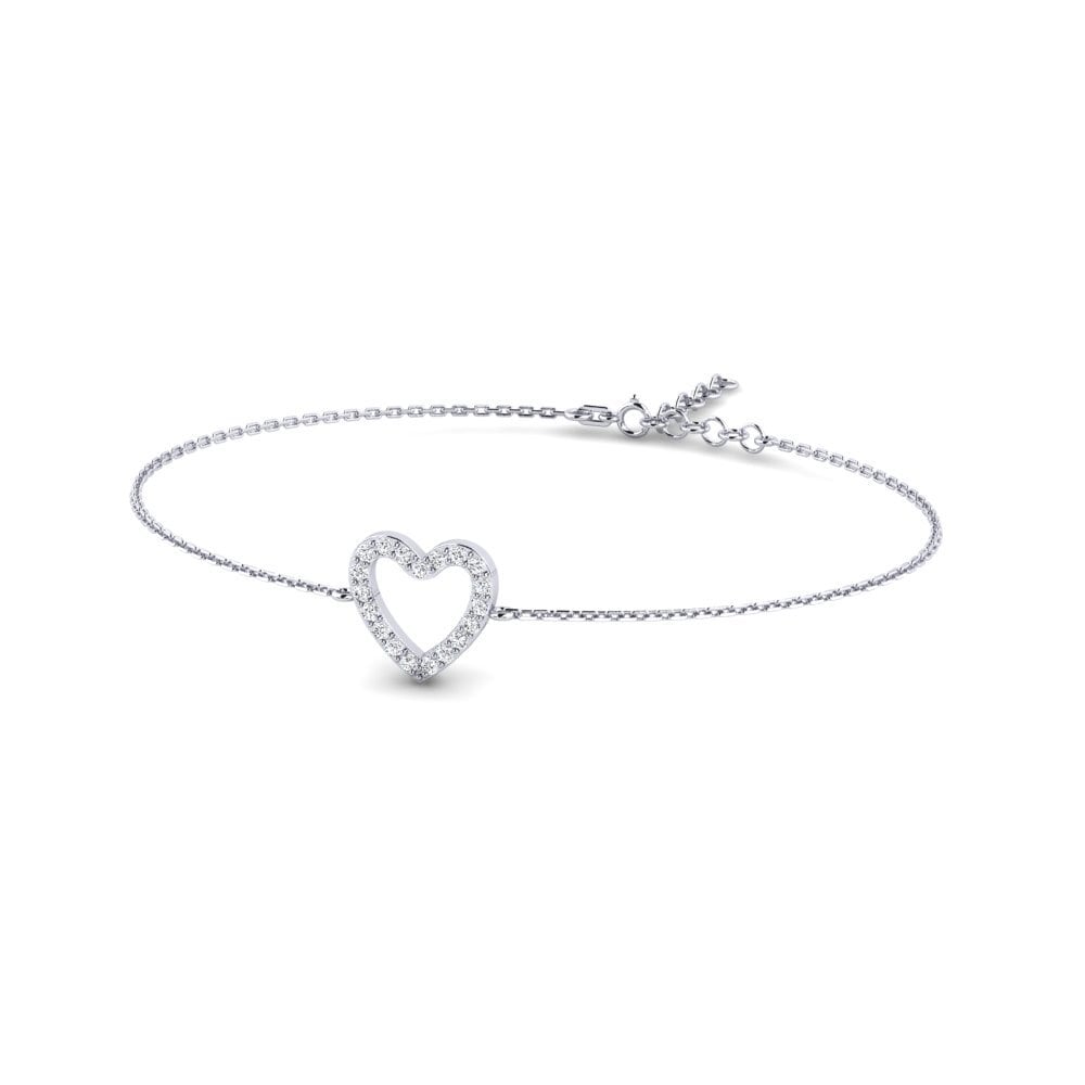 950 Platinum Zirconia Women's Bracelet Arzuw Mother