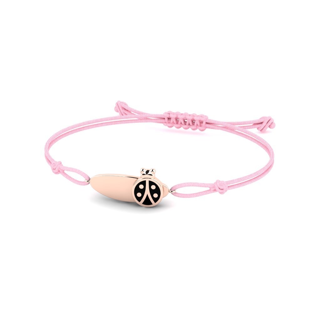 9k Oro Rosa Niños Pulsera de cordón Begunoh