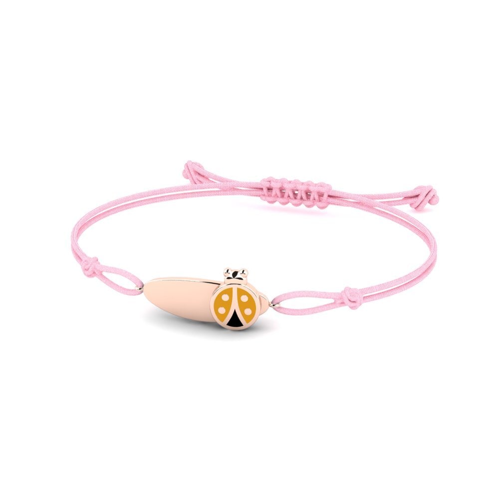 Rotgold 375 Kinder Kordel-Armband Begunoh