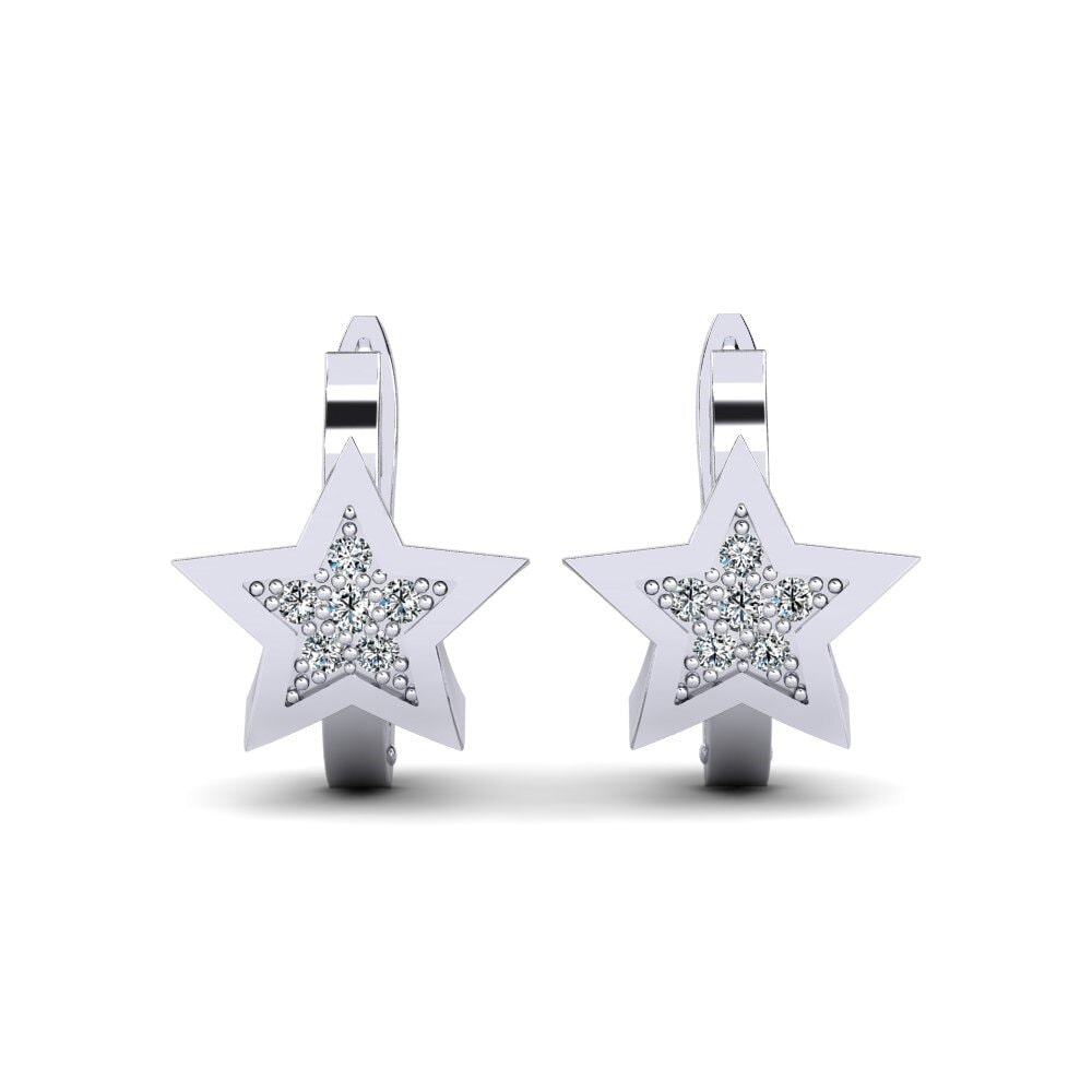 950 Platinum Zirconia Women's Earring Bucurie Mother