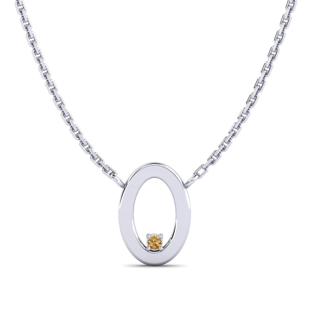 Paladio 950 Diamante Marrón Collar Calathea Daughter