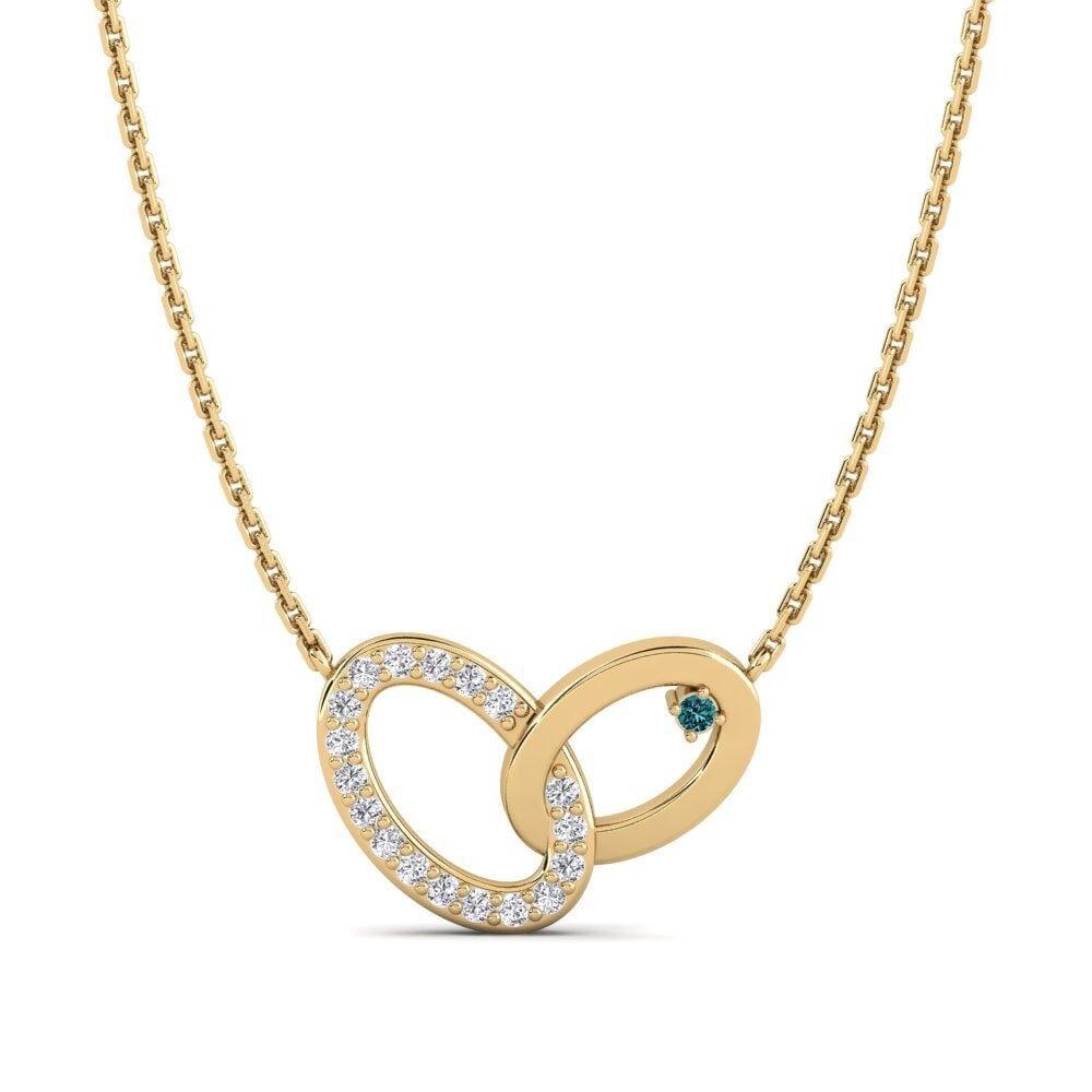 Blue Diamond Women's Necklace Calathea Mother