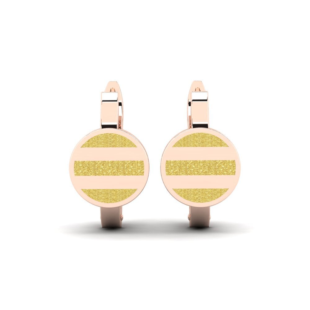 Pendientes 18k Oro Rosa Huggies y aros