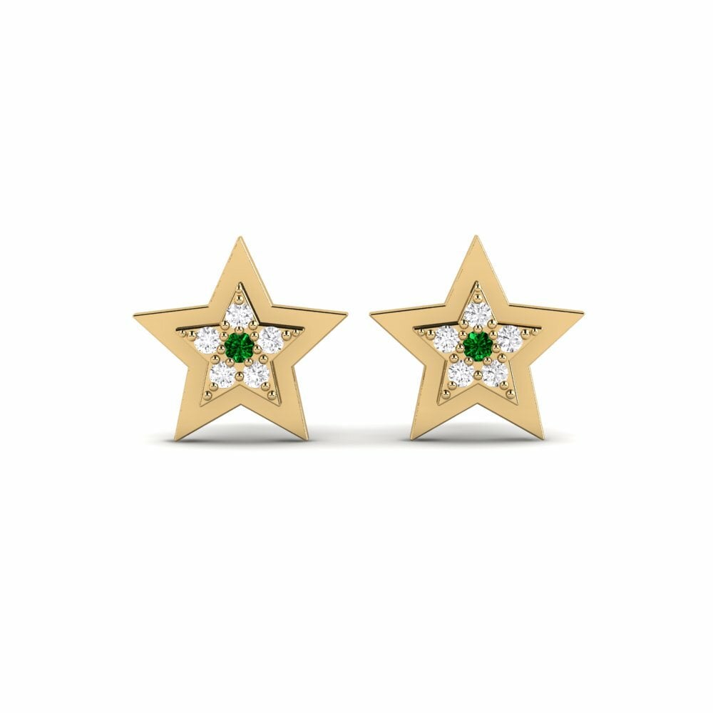 Green Zirconia Women's Earring Jishin Mother