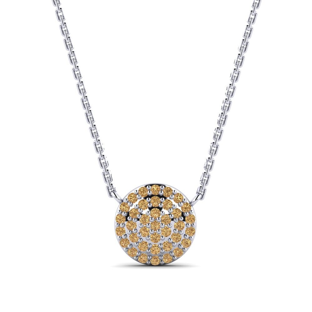 Paladio 950 Diamante Marrón Collar Kalsooni Daughter