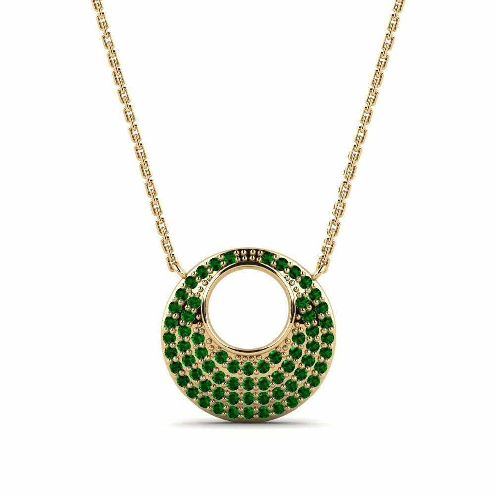 Green Zirconia Women's Necklace Kalsooni Mother