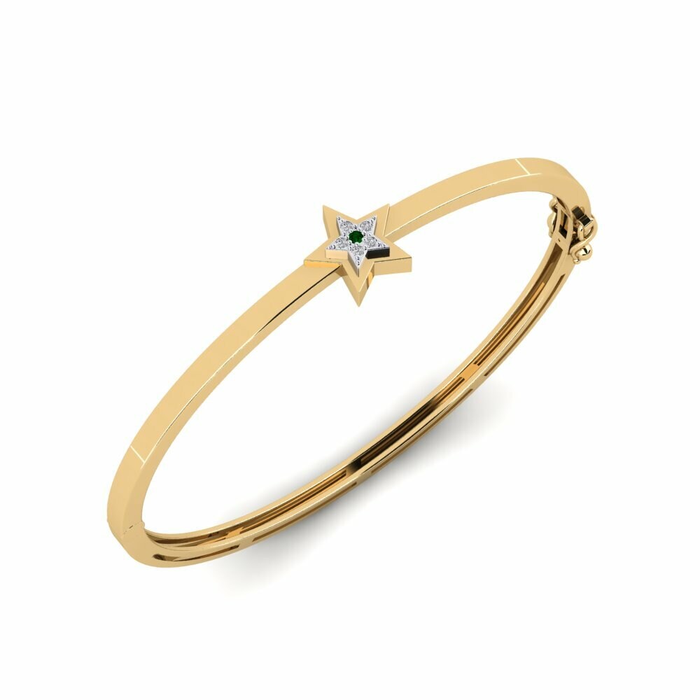 Green Zirconia Women's Bangle Manonofy Mother