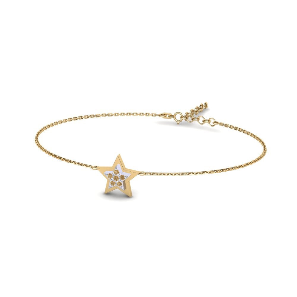 14ct Yellow / White Gold Brown Diamond Women's Bracelet Pangarap Mother