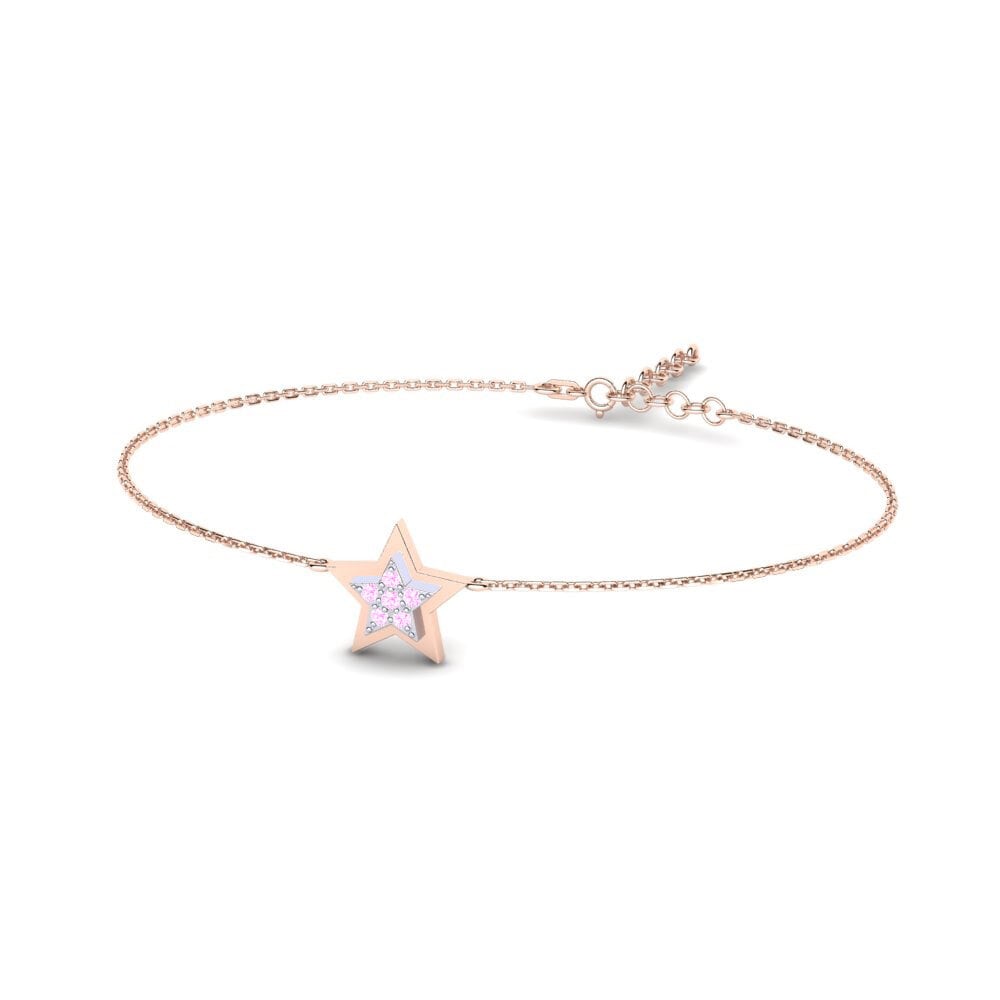 14ct Rose / White Gold Pink Sapphire Women's Bracelet Pangarap Mother