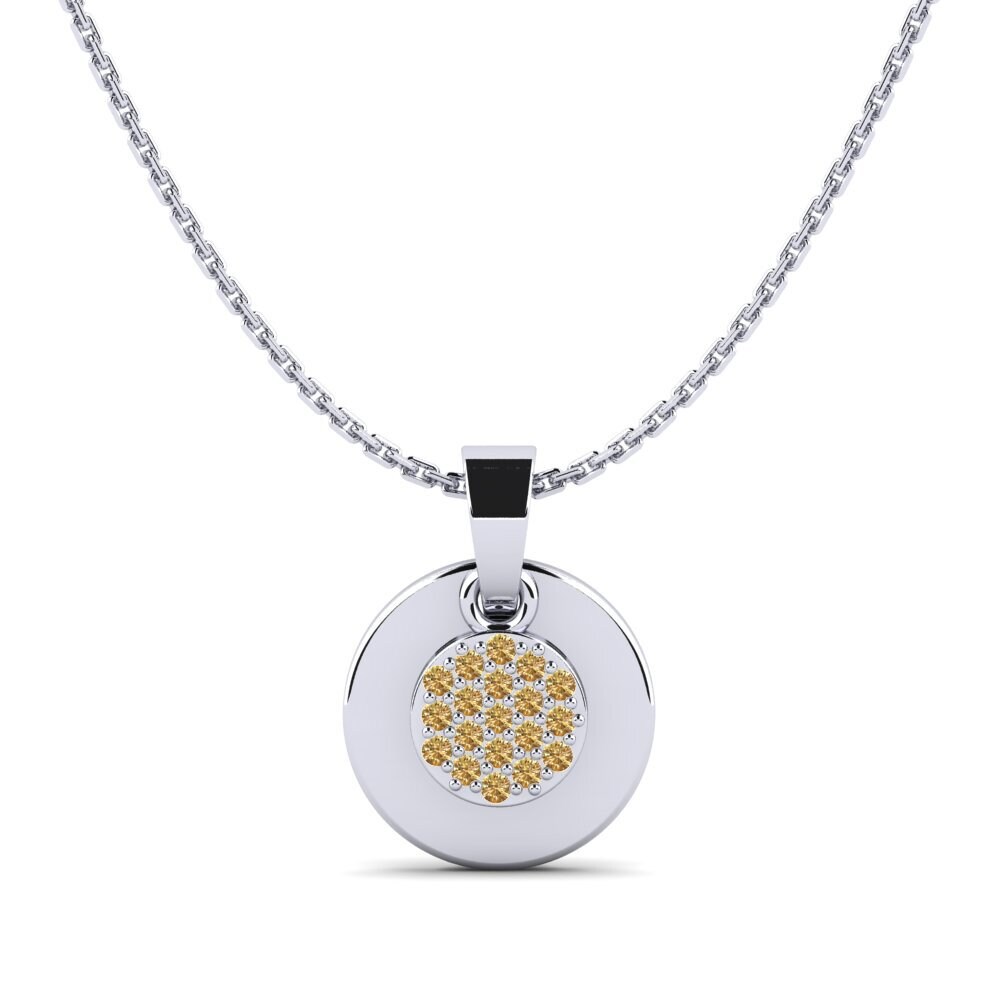 Paladio 950 Diamante Marrón Colgante Satuta Daughter