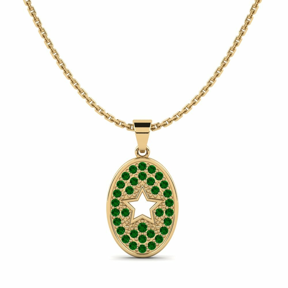 Green Zirconia Women's Pendant Senecio Mother