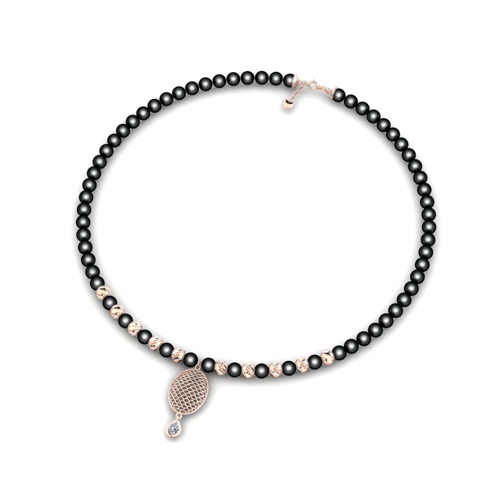 14k Oro Rosa Collar de Mujer Accorde