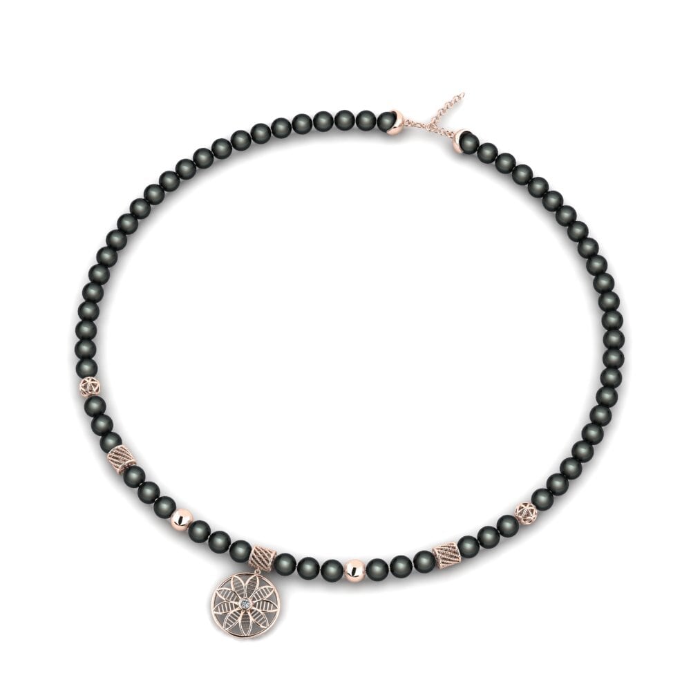 14k Oro Rosa Collar de Mujer Amphynom