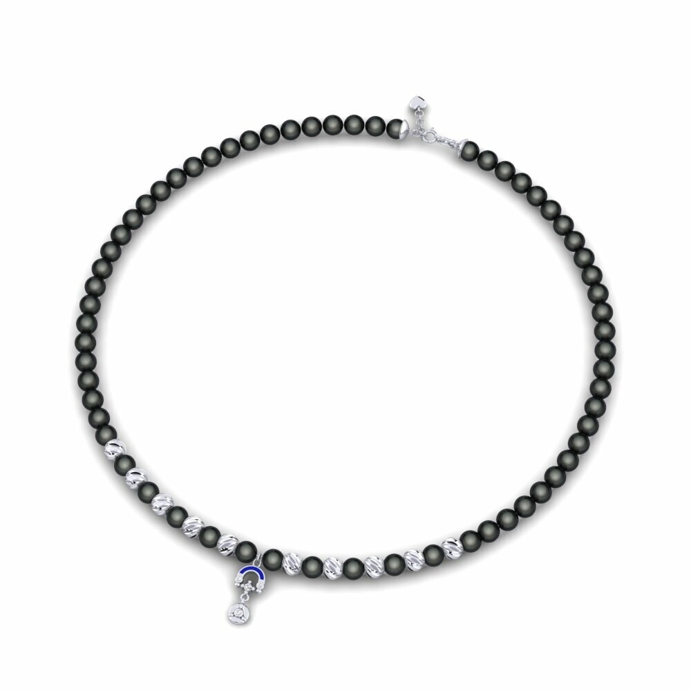 Vàng Trắng 9K Đá Zirconia Dây chuyền nữ Duna