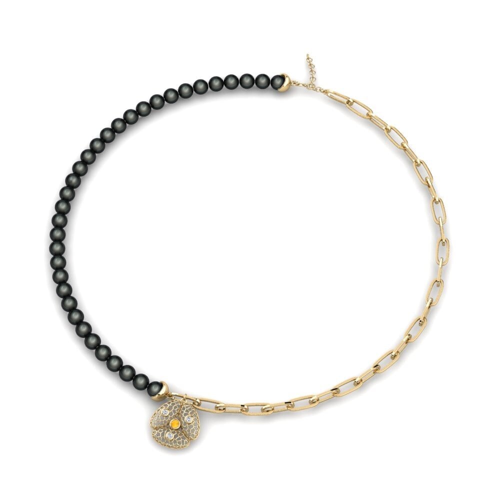 Citrine Women's Necklace Fjecoc