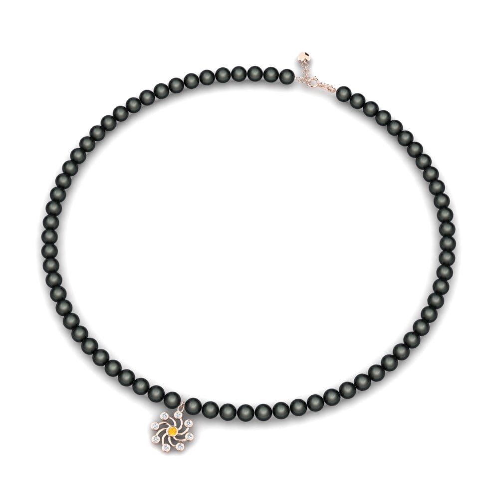 Citrine Women's Necklace Novo