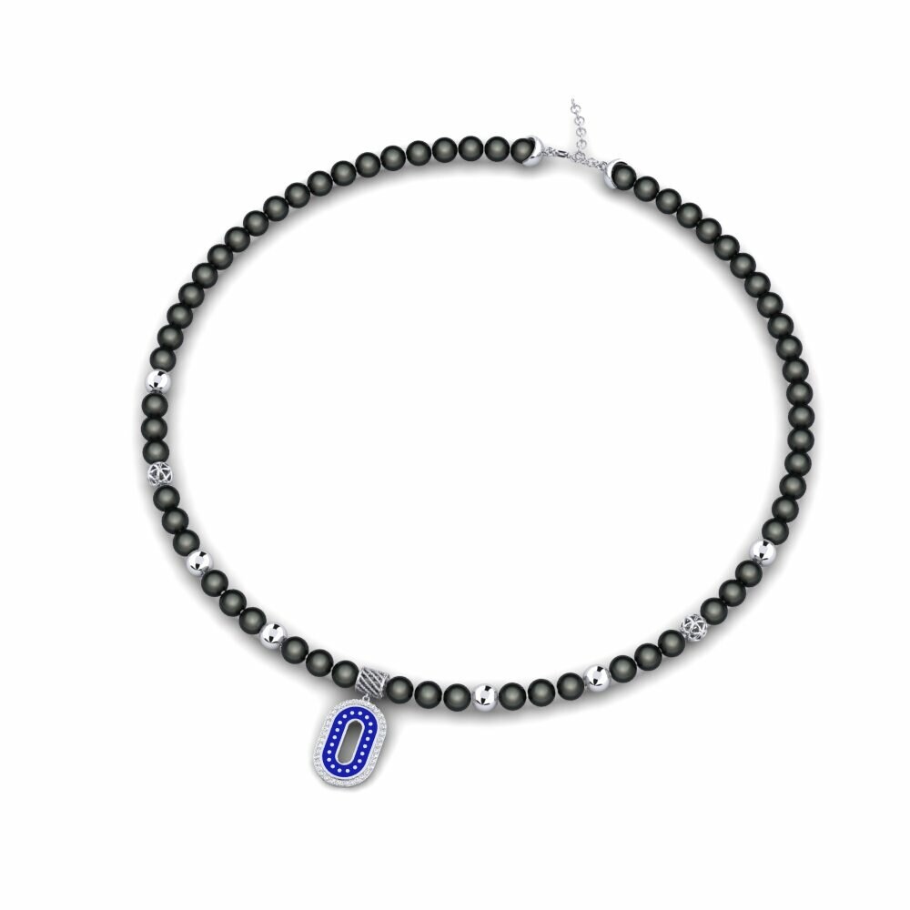 Vàng Trắng 9K Đá Zirconia Dây chuyền nữ Recceor