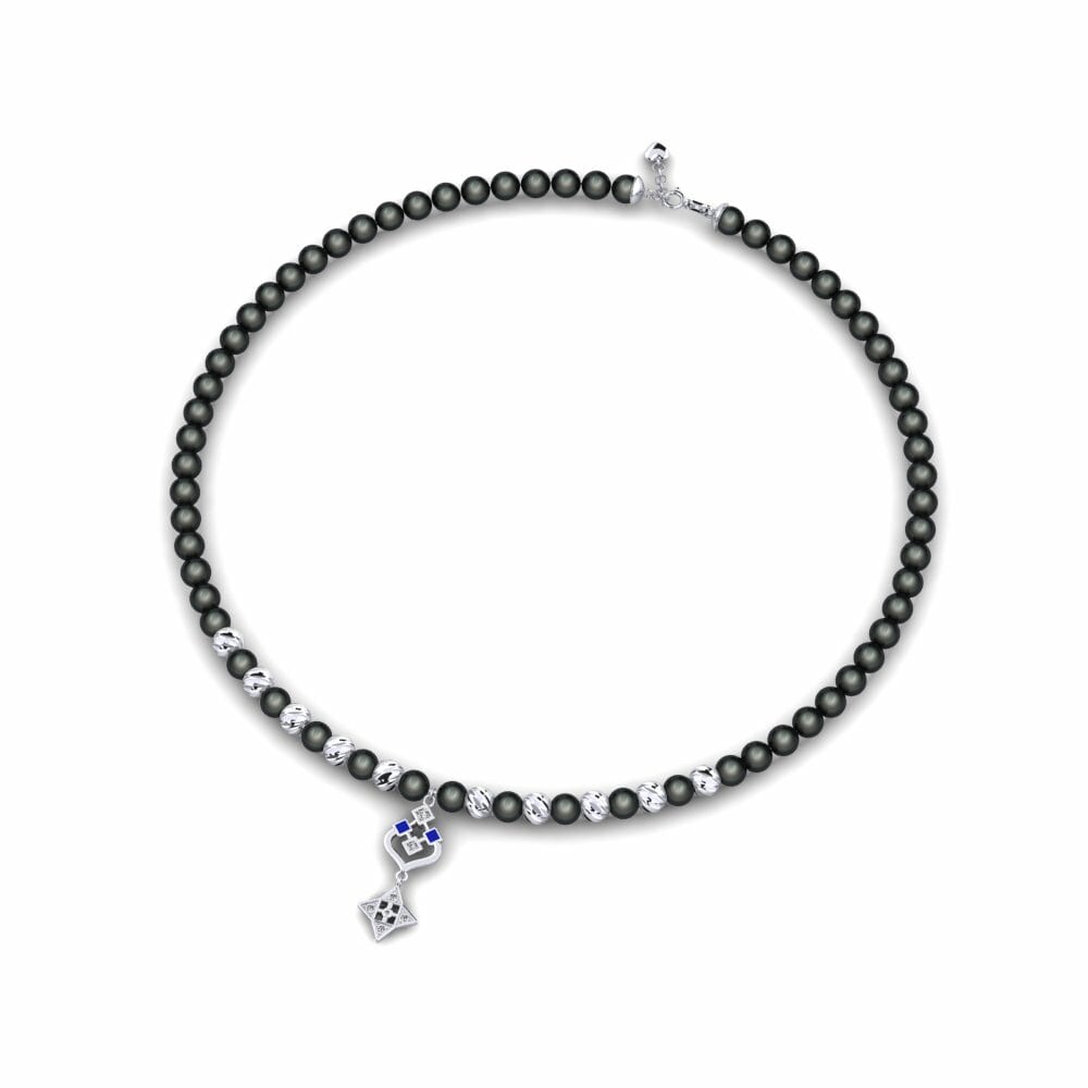 Vàng Trắng 9K Đá Zirconia Dây chuyền nữ Unna