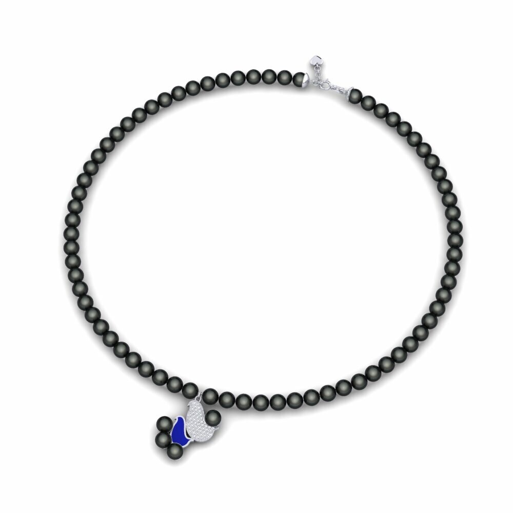 Vàng Trắng 9K Đá Zirconia Dây chuyền nữ Vipari