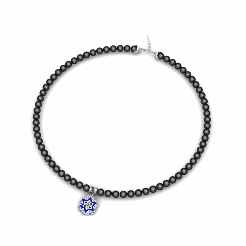 Vàng Trắng 9K Đá Zirconia Dây chuyền nữ Zurian