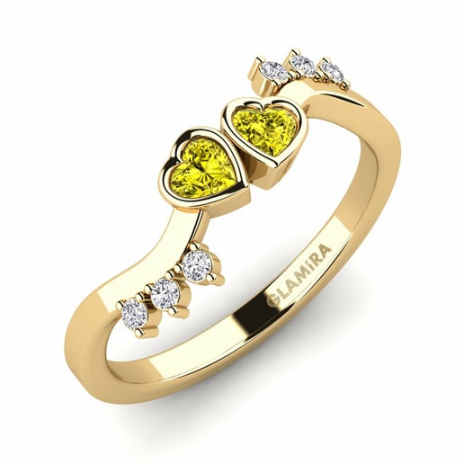 Anillo Marrifest Oro Amarillo 585 & Diamante Amarillo & Diamante