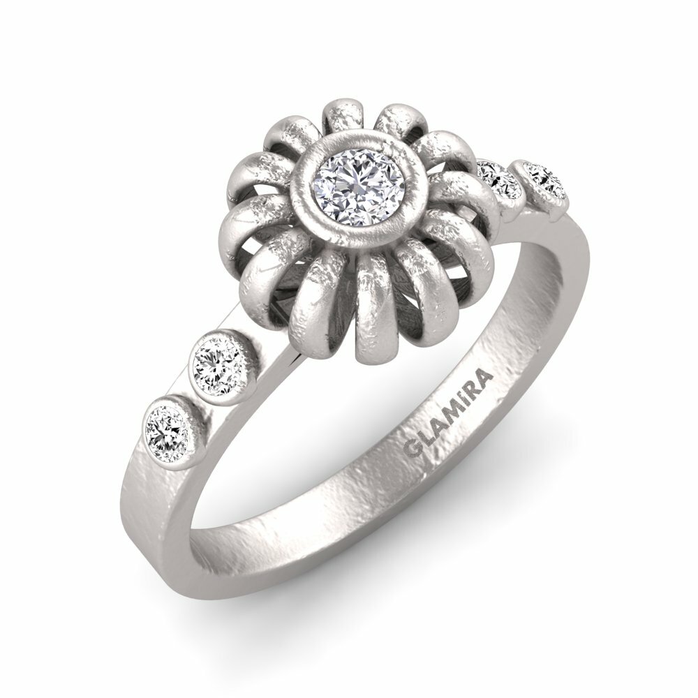 White Silver Women's Promise Ring Mima