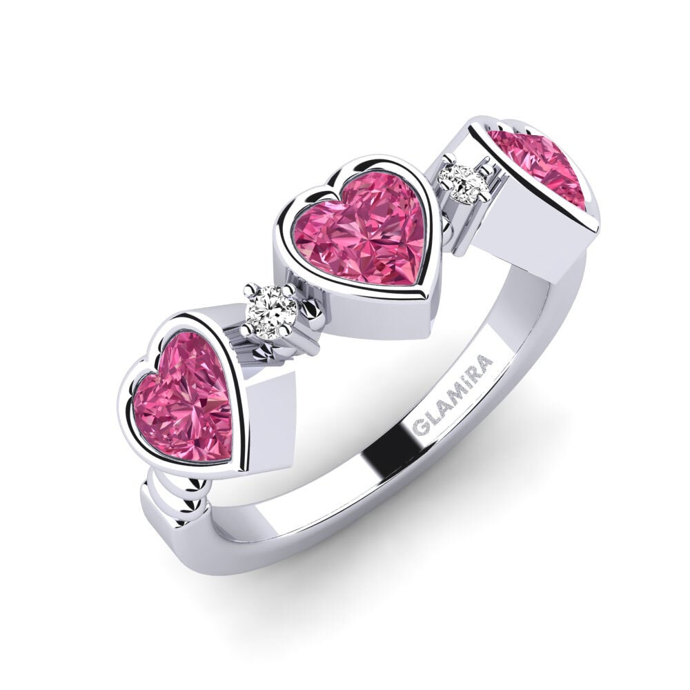 Turmalina rosa Anillo promesa mujer Osedr