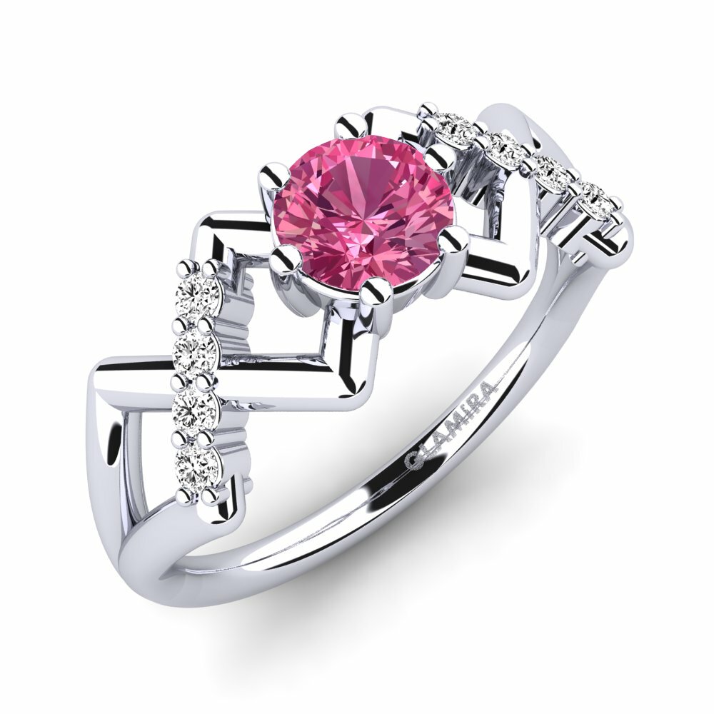 Turmalina rosa Anillo promesa mujer Rigea