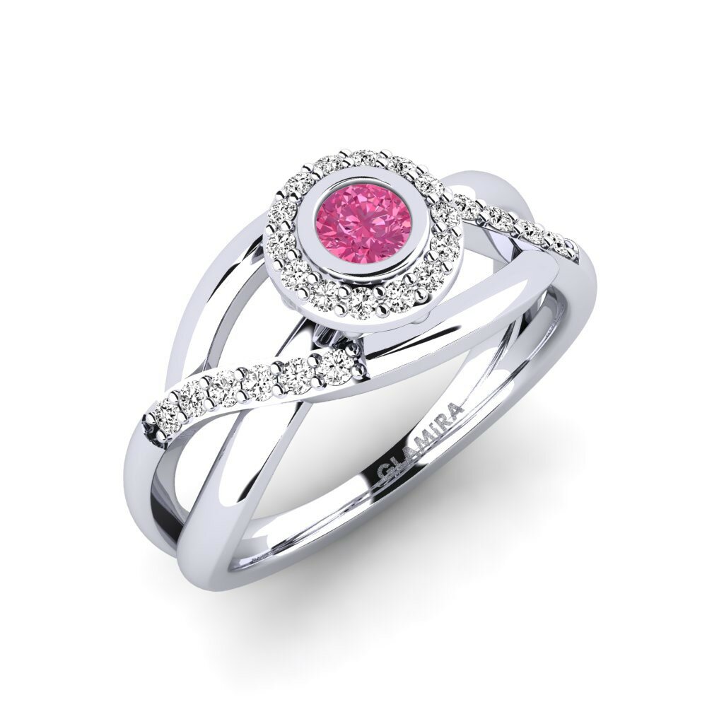 Turmalina rosa Anillo promesa mujer Rigean