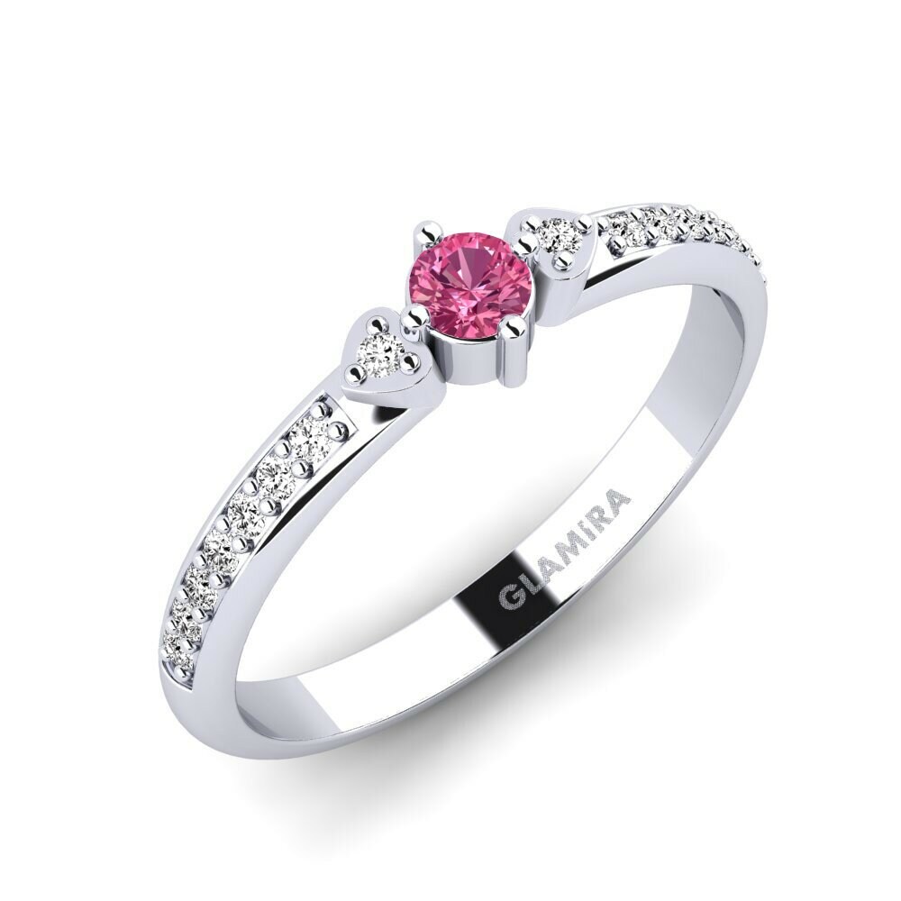 Turmalina rosa Anillo promesa mujer Samingi