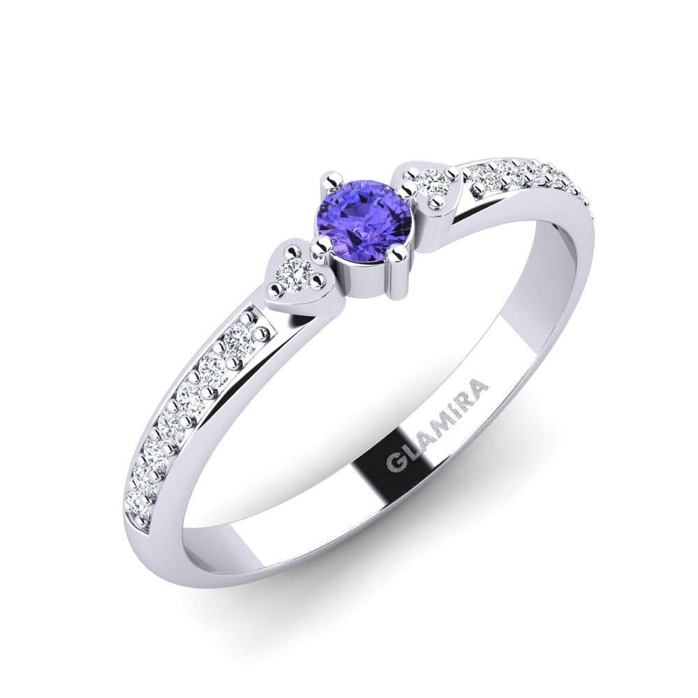 Round Tanzanite Women's Promise Ring Samingi