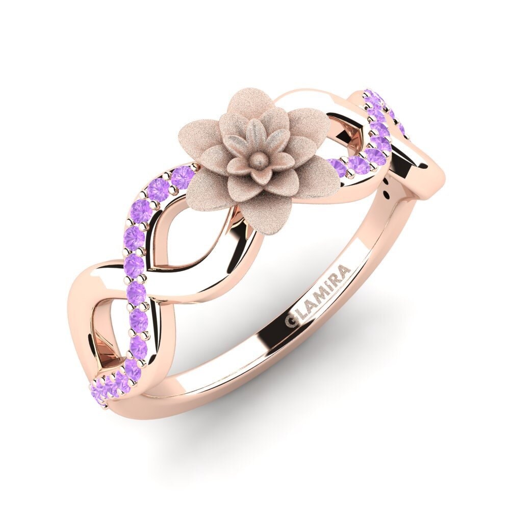 Oro Rosso 585 Ametista Anello promessa donna Soldin
