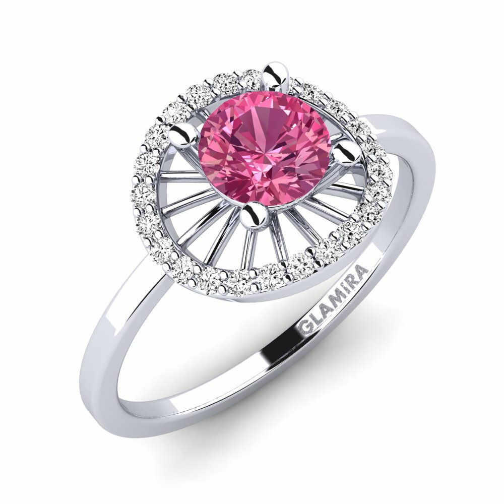 Turmalina rosa Anillo promesa mujer Swangy