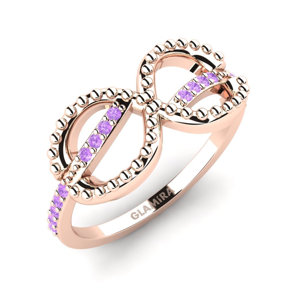 Oro Rosso 585 Ametista Anello promessa donna Tilf
