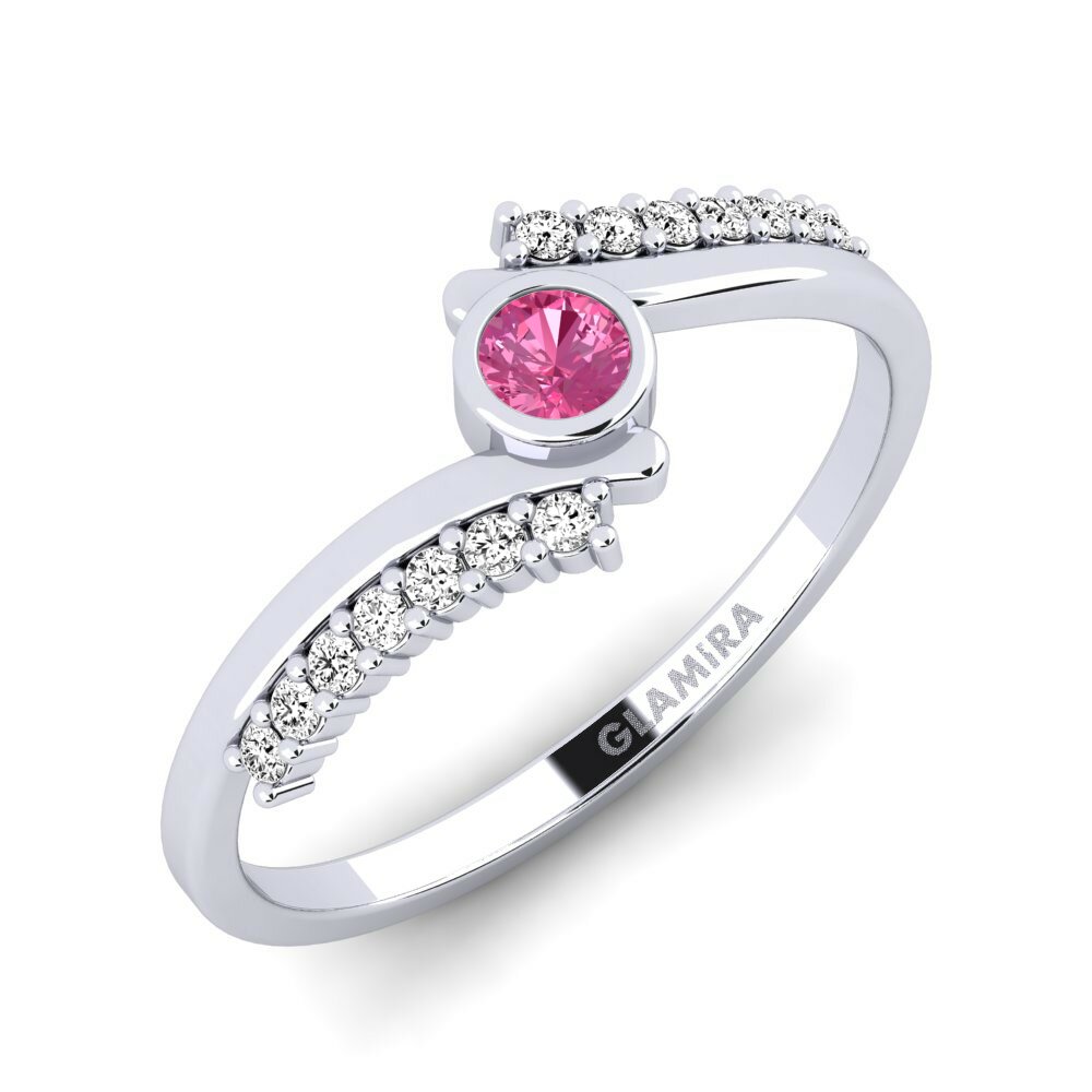 Turmalina rosa Anillo promesa mujer Vamo