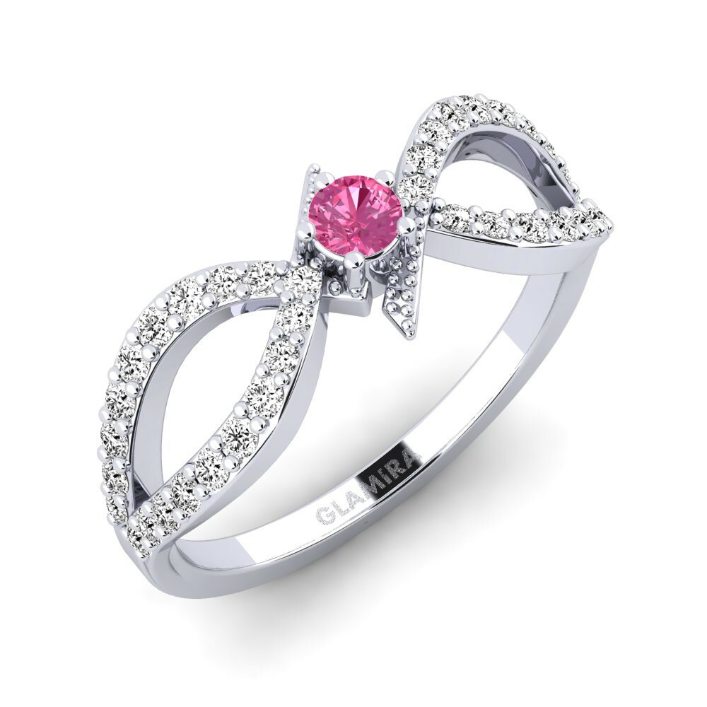 Turmalina rosa Anillo promesa mujer Vaurp